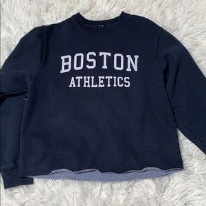 boston athletics cropped hoodie